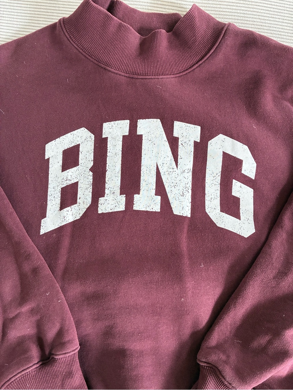 Anine Bing Burgundy Sweatshirt - Picture 2 of 3